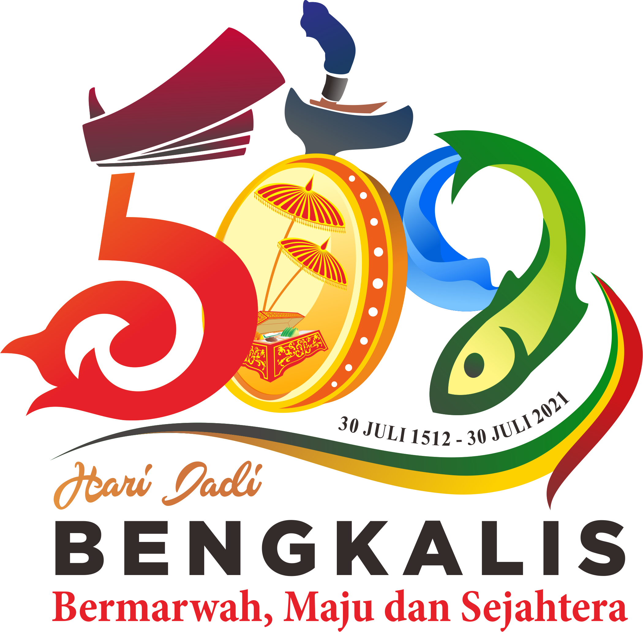 Logo Hari Jadi Bengkalis Ke-509 Tahun 2021